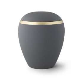 Colour Line – 77 kerámia urna hamvasztásos temetéshez grafitszürke színben arany díszítéssel 