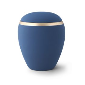 Colour Line – 81 kerámia urna hamvasztásos temetéshez tengerészkék színben arany díszítéssel 