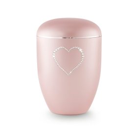 Edition Karat 1559 urna gyöngyház rózsaszín színben Swarovski kristály szívvel