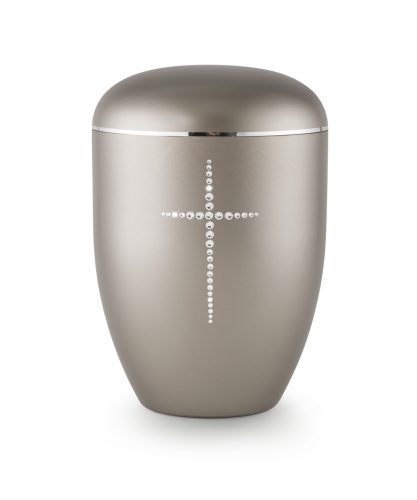 Edition Karat 1576 urna gyöngyház füstszürke színben Swarovski kristály kereszt díszítéssel