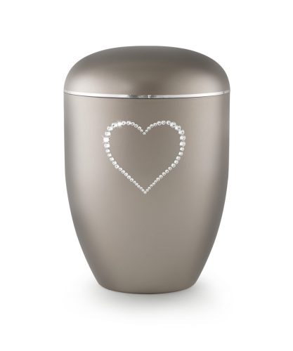 Edition Karat 1579 urna gyöngyház füstszürke színben Swarovski kristály szív díszítéssel