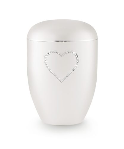 Edition Karat 1589 gyöngyház színű urna Swarovski kristály szív díszítéssel