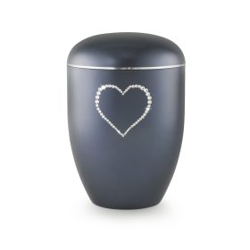 Edition Karat 1599 gyöngyház éjféli kék urna Swarovski kristály szív díszítéssel