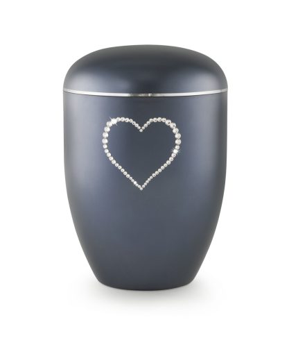 Edition Karat 1599 gyöngyház éjféli kék urna Swarovski kristály szív díszítéssel