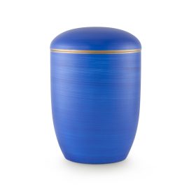 1610 vízben oldódó urna óceánkék színben, arany díszcsíkkal, anhidritből