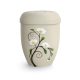 Biológiailag lebomló urna – 2024 krémszínben, kézzel festett margaréta motívummal temetéshez