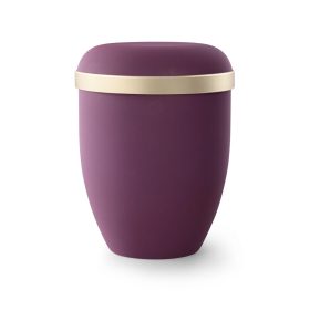 Biológiailag lebomló urna 2028 burgundi színben arany peremmel temetéshez