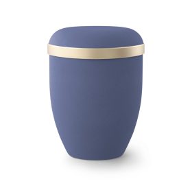 Biológiailag lebomló urna 2029 mélykék színben arany peremmel temetéshez