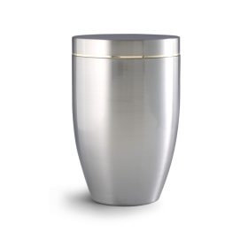 2700 Edition Melina fém urna arany díszcsíkkal, csiszolt acél felülettel 