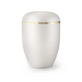 Biológiailag lebomló urna 2950 Xenon gyöngyházfényű aranysávval temetéshez