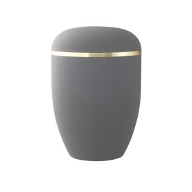 Biológiailag lebomló urna 2977 Xenon grafitszürke színben aranysávval temetéshez