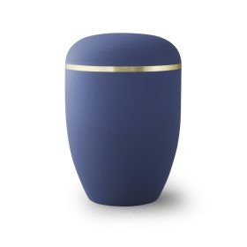 Biológiailag lebomló urna 2981 Xenon mélytengerkék színben aranysávval temetéshez