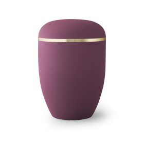 Biológiailag lebomló urna 2982 Xenon burgundi színben aranysávval temetéshez