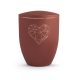 Edition Geometric velvet szív urna aranyszínű szívmotívummal, bársony hatású felület, biológiailag lebomló