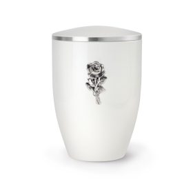 370043-melina-fem-urna-feher-rozsa.jpg 370043 Melina fém urna fehér lakkozott felülettel rózsa motívummal temetéshez