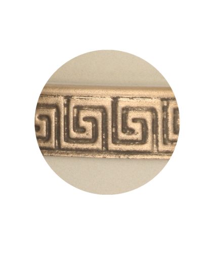 372-078 Athena fém urna krém színben antik arany meander díszítéssel temetéshez