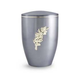   375043 fém urna – Edition Melina, antracit, rózsa motívummal