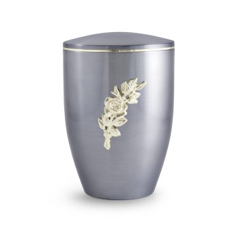   375043 fém urna – Edition Melina, antracit, rózsa motívummal