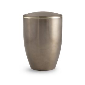   377001 fém urna – Edition Melina, karamellbarna, aranyszínű peremmel