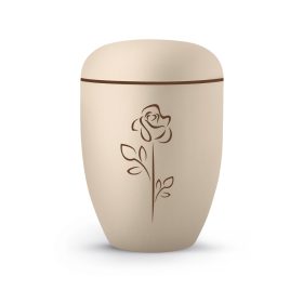 Edition Classique – 4051 urna krém színben, imádkozó kéz motívummal, lebomló természetes anyagból