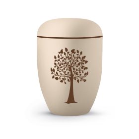 Edition Classique – 4054 urna krém színben, életfa motívummal, lebomló természetes anyagból