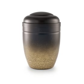   5010HABRO fém urna – fekete-arany brokát hatású, motívum nélkül