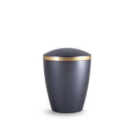   508-591 kisgyermek urna gyöngyházfényű éjkék, arany szalag motívummal