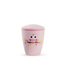 508-602 kisgyermek urna rózsaszín, bagoly mintával