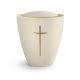 Color Line – 6478KM kerámia urna krém színben, matt kereszt motívummal