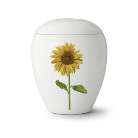 Edition Bianco – 65-6000-1 kerámia urna napraforgó motívummal hamvasztásos temetéshez