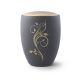 Remember Me 6677R1 kerámia urna grafitszürke színben arany virágmotívummal és arany tetővel