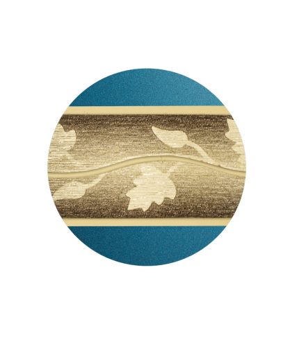 INFINITY® LIVORNO – 860110 biológiailag lebomló urna bársonyos türkiz színben, matt arany ágmotívumos dekorációval