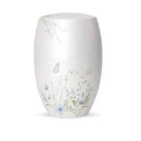 INFINITY® Botanique 8602 urna kék vadvirágokkal és pillangó motívummal