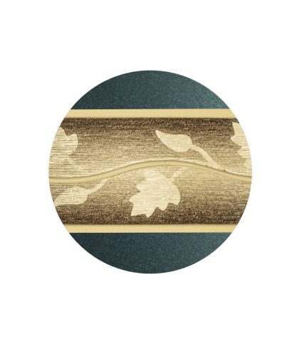 INFINITY® LIVORNO – 860210 biológiailag lebomló urna bársonyos petrolkék színben, matt arany ágmotívumos dekorációval