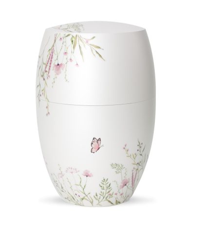 INFINITY® Botanique 8603 urna rózsaszín virágokkal és pillangó motívummal