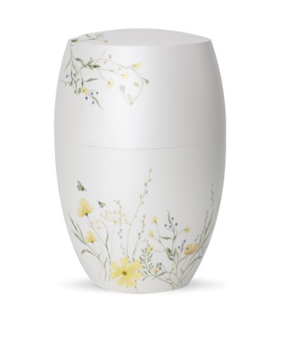 INFINITY® Botanique 8605 urna sárga vadvirágokkal és méhekkel