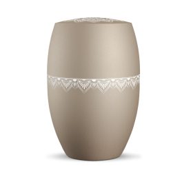 INFINITY® MANDALA – 860715 biológiailag lebomló urna bársonyos pezsgőszínben, mandala motívummal