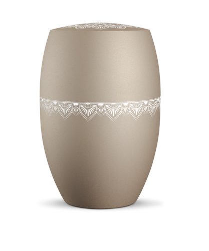INFINITY® MANDALA – 860715 biológiailag lebomló urna bársonyos pezsgőszínben, mandala motívummal