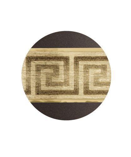 INFINITY® LIVORNO – 860809 biológiailag lebomló urna bársonyos siena színben, matt arany meander dekorációval