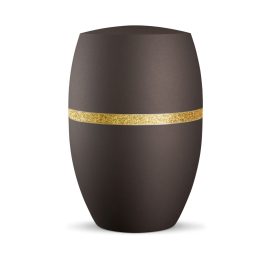 INFINITY® Glamour 860812 urna bársonyos siena árnyalatban, arany csillogó díszítéssel