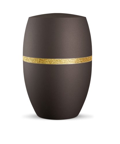 INFINITY® Glamour 860812 urna bársonyos siena árnyalatban, arany csillogó díszítéssel