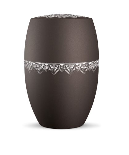 INFINITY® MANDALA – 860815 biológiailag lebomló urna bársonyos égetett sziena színben, mandala motívummal