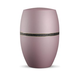 INFINITY® Glamour 860914 urna bársonyos rózsaszín árnyalatban, fekete-arany csillogó díszítéssel