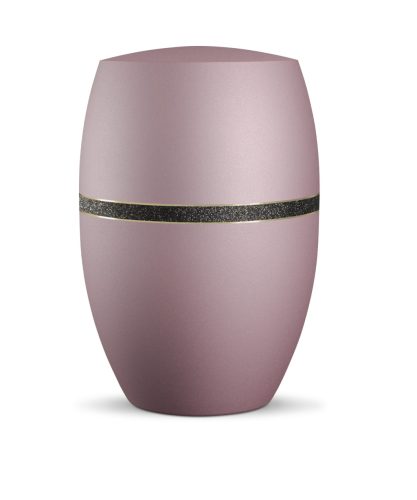INFINITY® Glamour 860914 urna bársonyos rózsaszín árnyalatban, fekete-arany csillogó díszítéssel