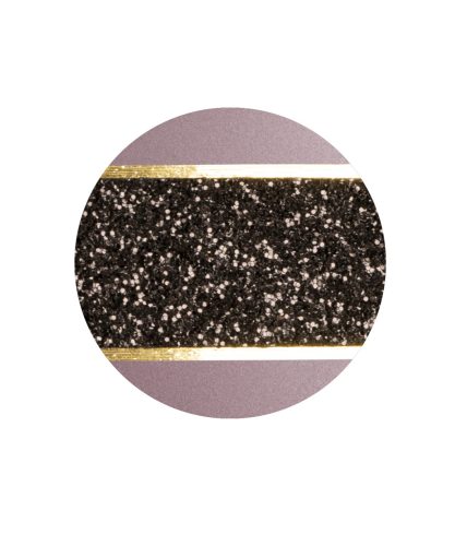 INFINITY® Glamour 860914 urna bársonyos rózsaszín árnyalatban, fekete-arany csillogó díszítéssel