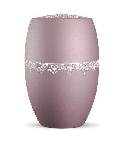 INFINITY® MANDALA – 860915 biológiailag lebomló urna bársonyos rózsaszín árnyalatban, mandala motívummal
