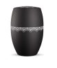 INFINITY® MANDALA – 861015 biológiailag lebomló urna bársonyos fekete színben, mandala motívummal