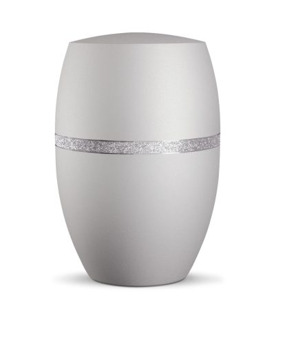 INFINITY® Glamour 861313 urna bársonyos ezüstszürke színben, ezüst csillogó díszítéssel