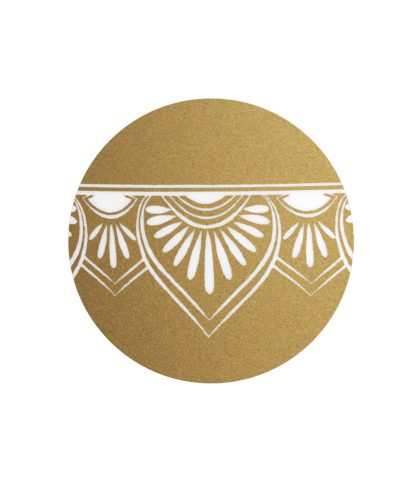 INFINITY® MANDALA – 861415 biológiailag lebomló urna bársonyos aranyokker színben, mandala motívummal