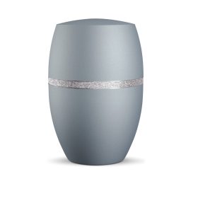 INFINITY® Glamour 861513 urna bársonyos jégkék színben, ezüst csillogó díszítéssel